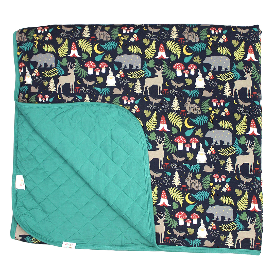 Lucy's Room Night Forest Twin Size Bamboo Quilt