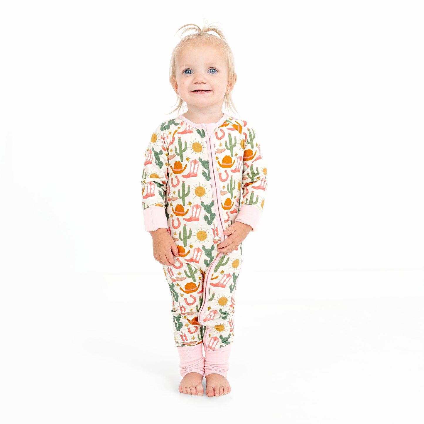 Hey Y'all Western Bamboo Convertible Baby Pajamas