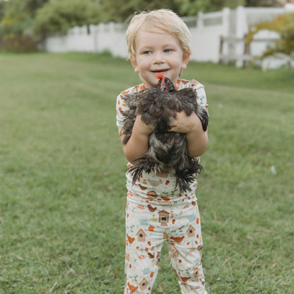 Cozy Cottage Bamboo Short Sleeve Kids Pajama Pants Set