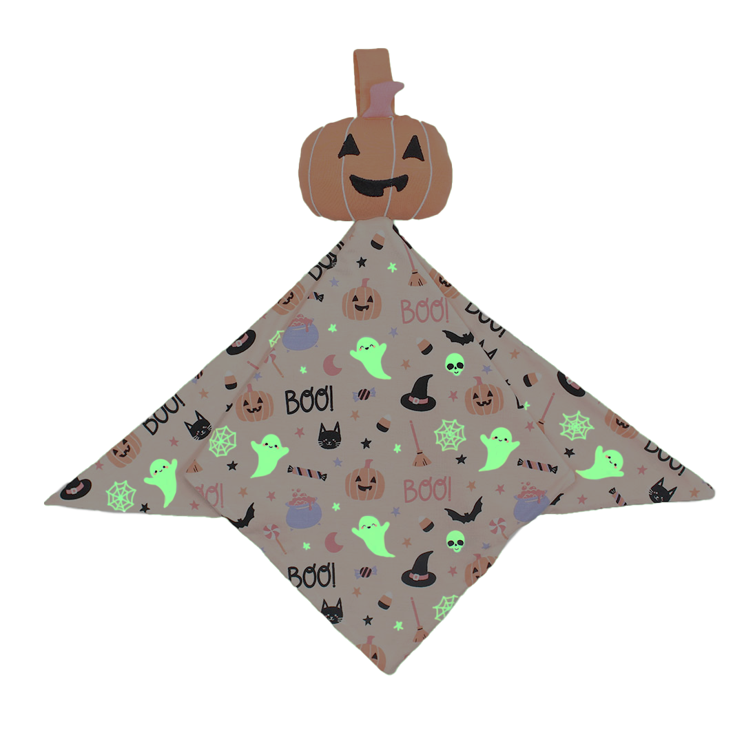 Sweet and Spooky Glow-in-the-Dark Halloween Pumpkin Baby Lovey