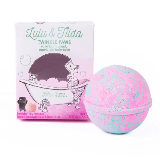 Pink and mint green speckled bath bomb from Great Pretenders