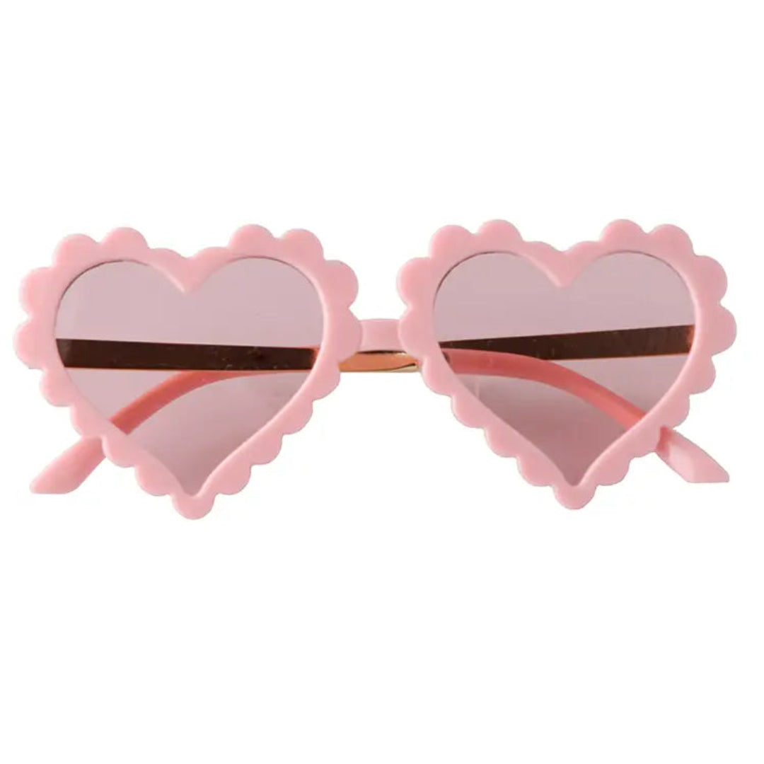 pink sunglasses with heart shaped lenses