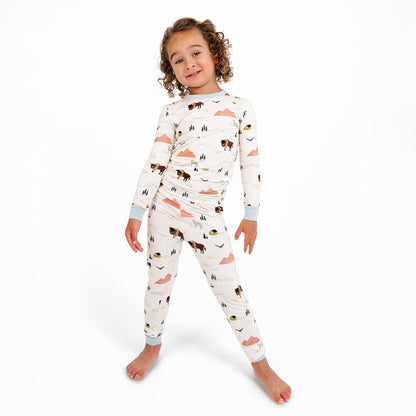 On the Ranch Bamboo Long Sleeve Kids Pajama Pants Set