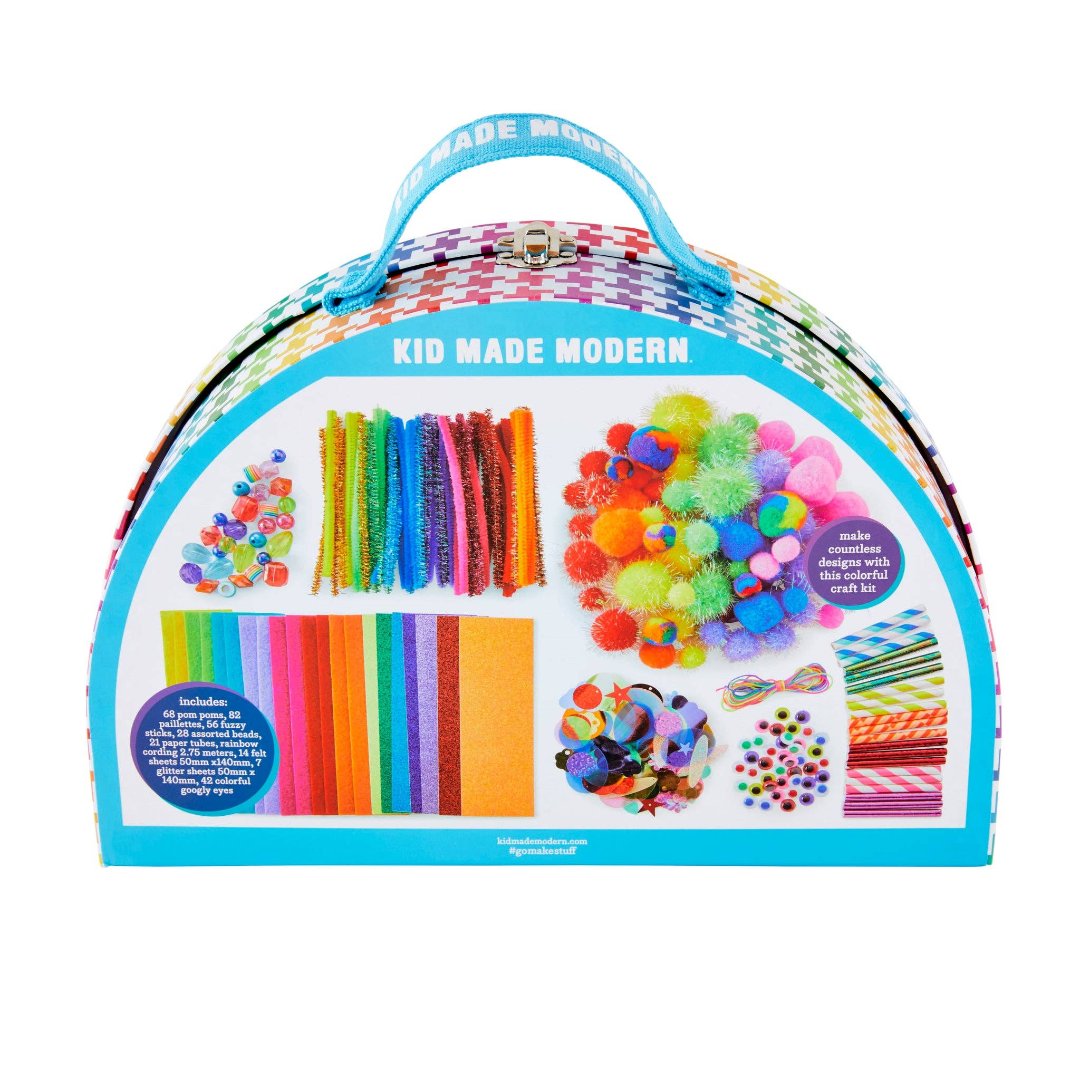 Rainbow craft kit with carry handle