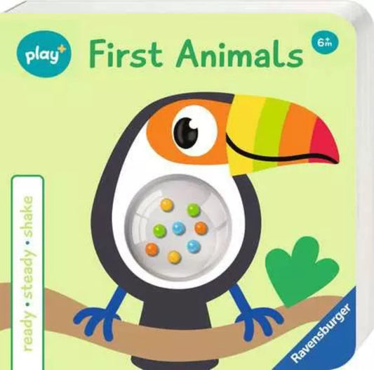 Children's toy with toucan design on a green background, featuring the brand Ravensburger.