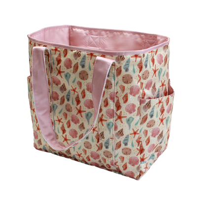 Sandy Seashells Reversible Beach Bag