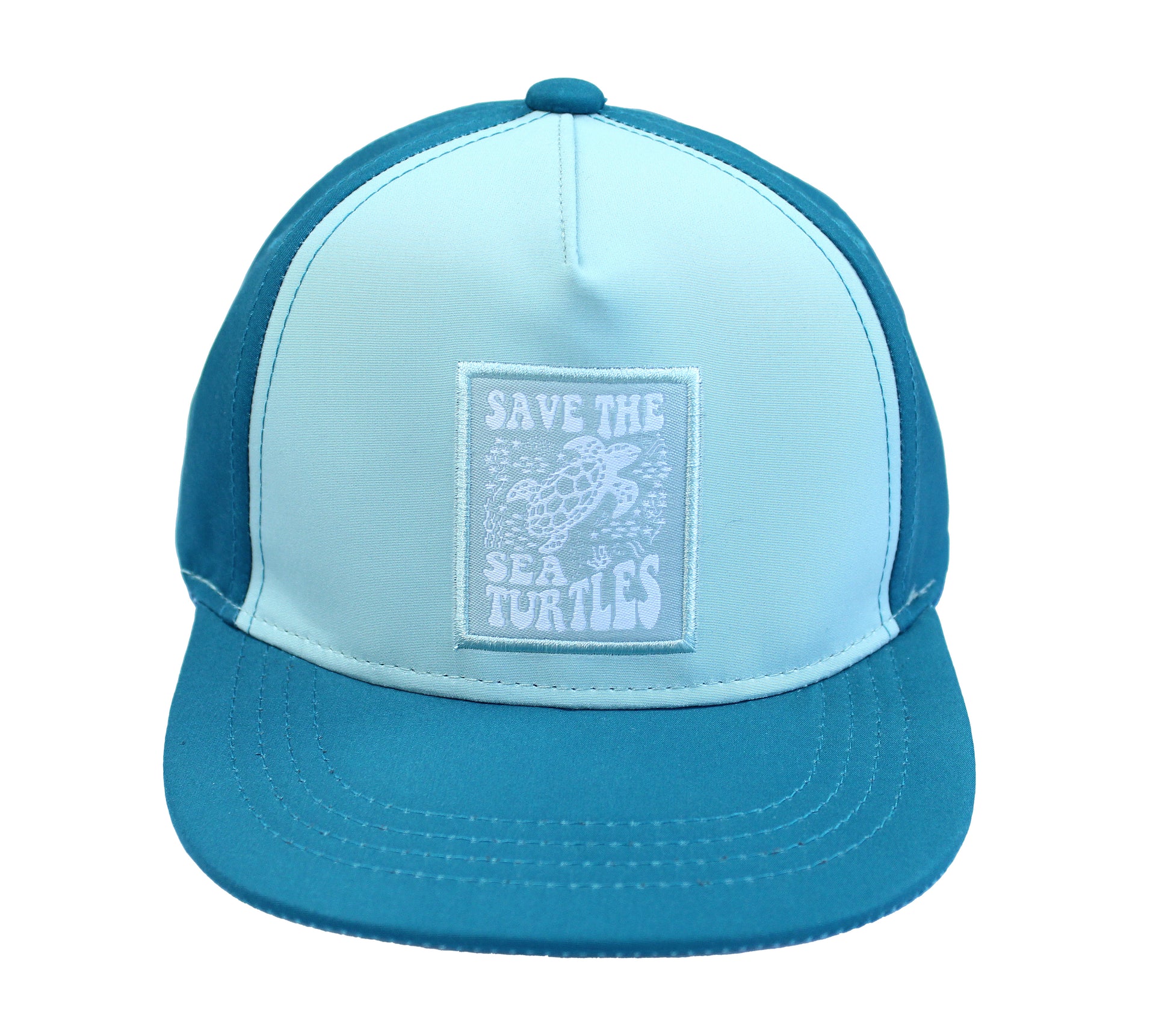 Our Save the Sea Turtle Hat in a white background.