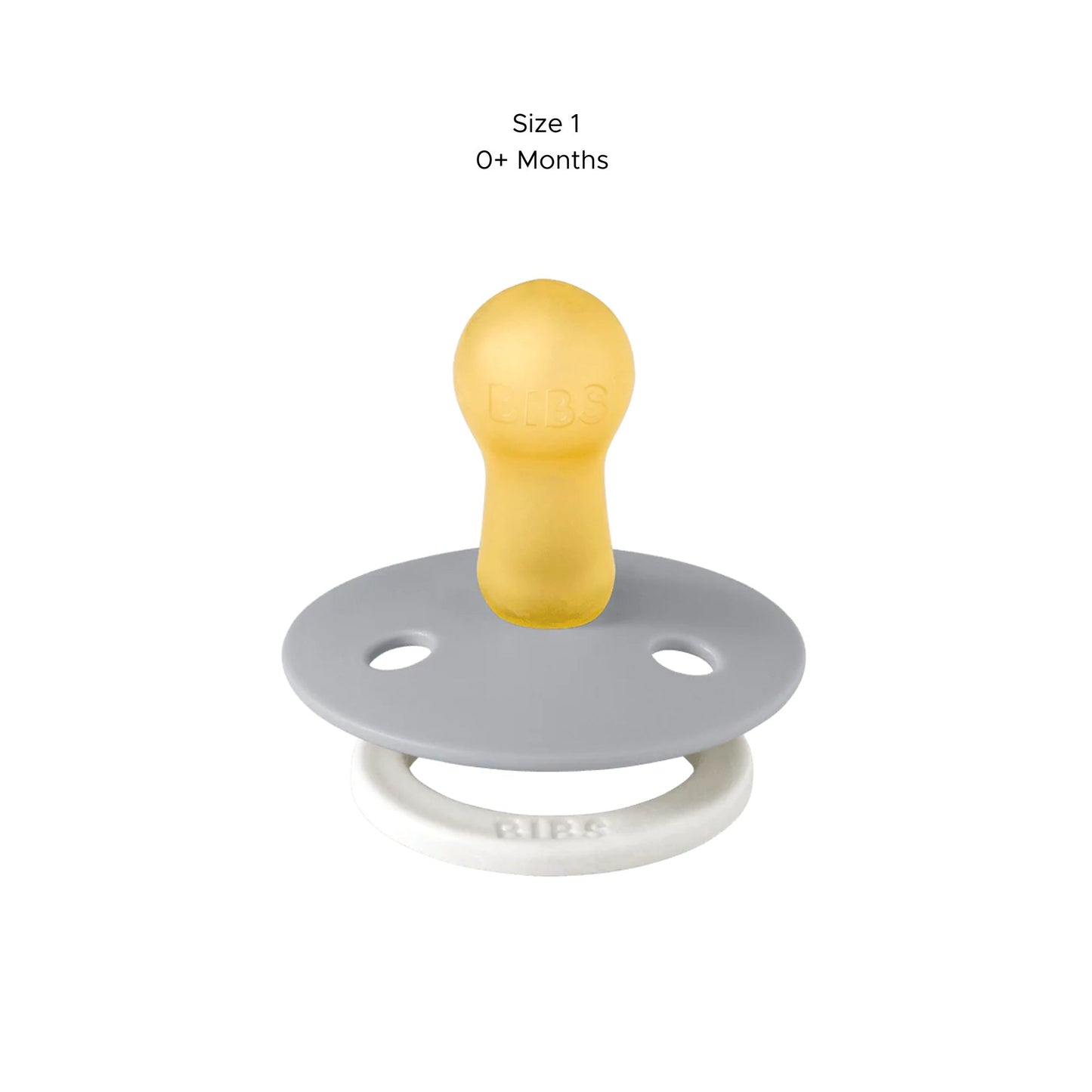 BIBS - STUDIO Colour Block Pacifier - Ivory/Dusty Blue