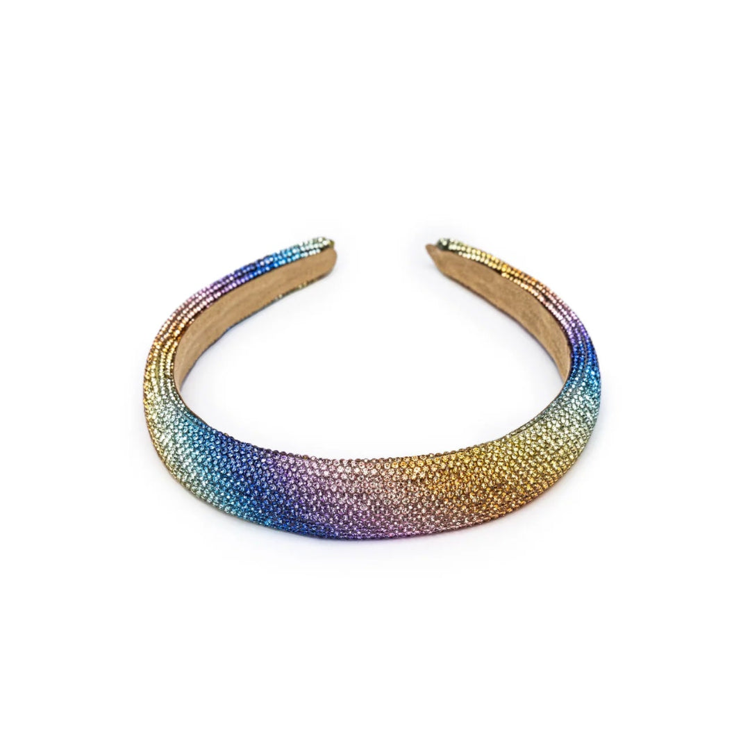 Sparkly rainbow rhinestone headband from Great Pretenders
