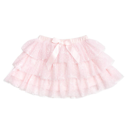 Pink tutu skirt on a white background