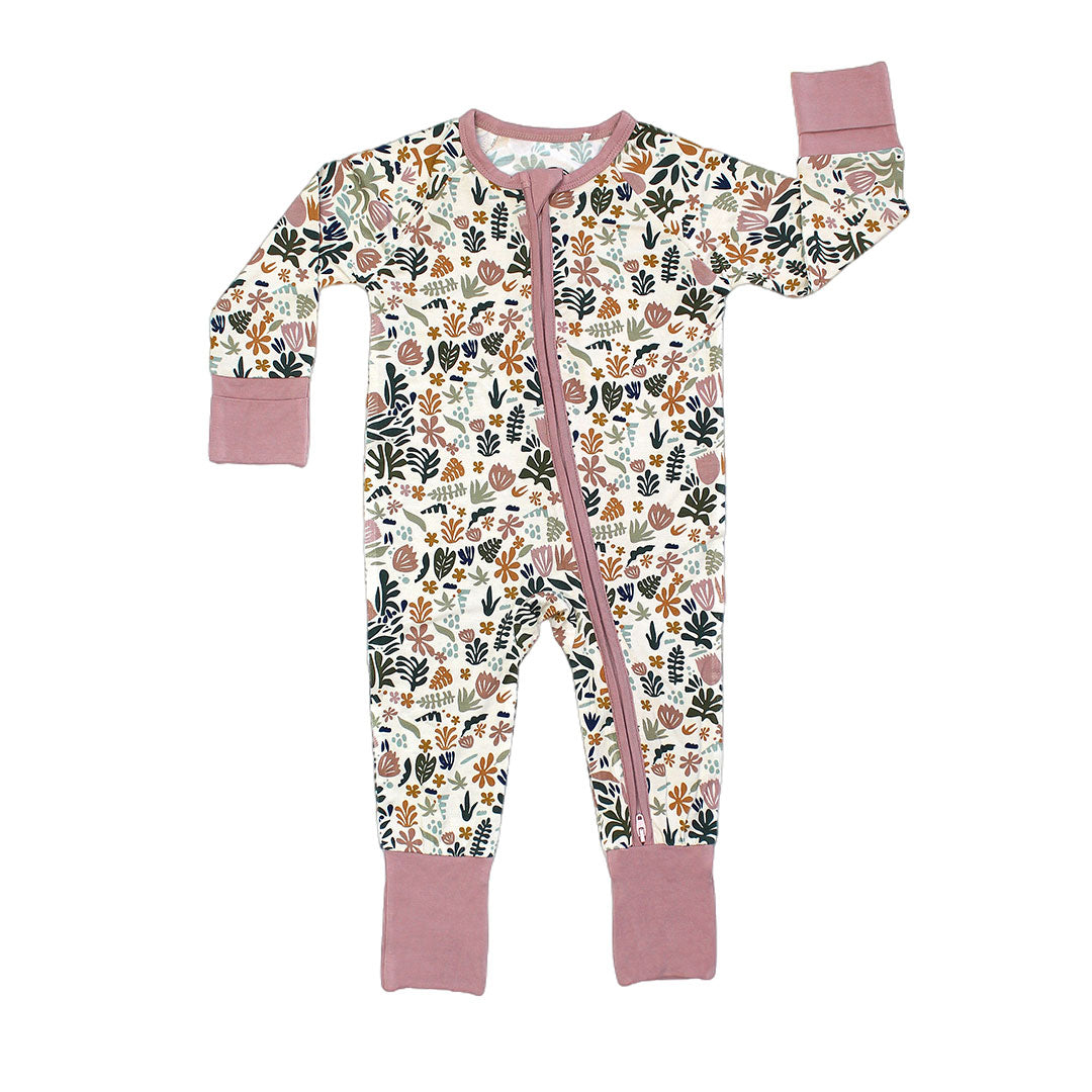 Tropical plant baby pajama – Emerson and Friends