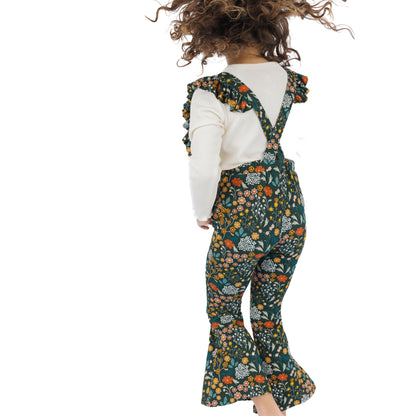 Moonlit Meadow Bamboo Crossback Flare Leg Romper