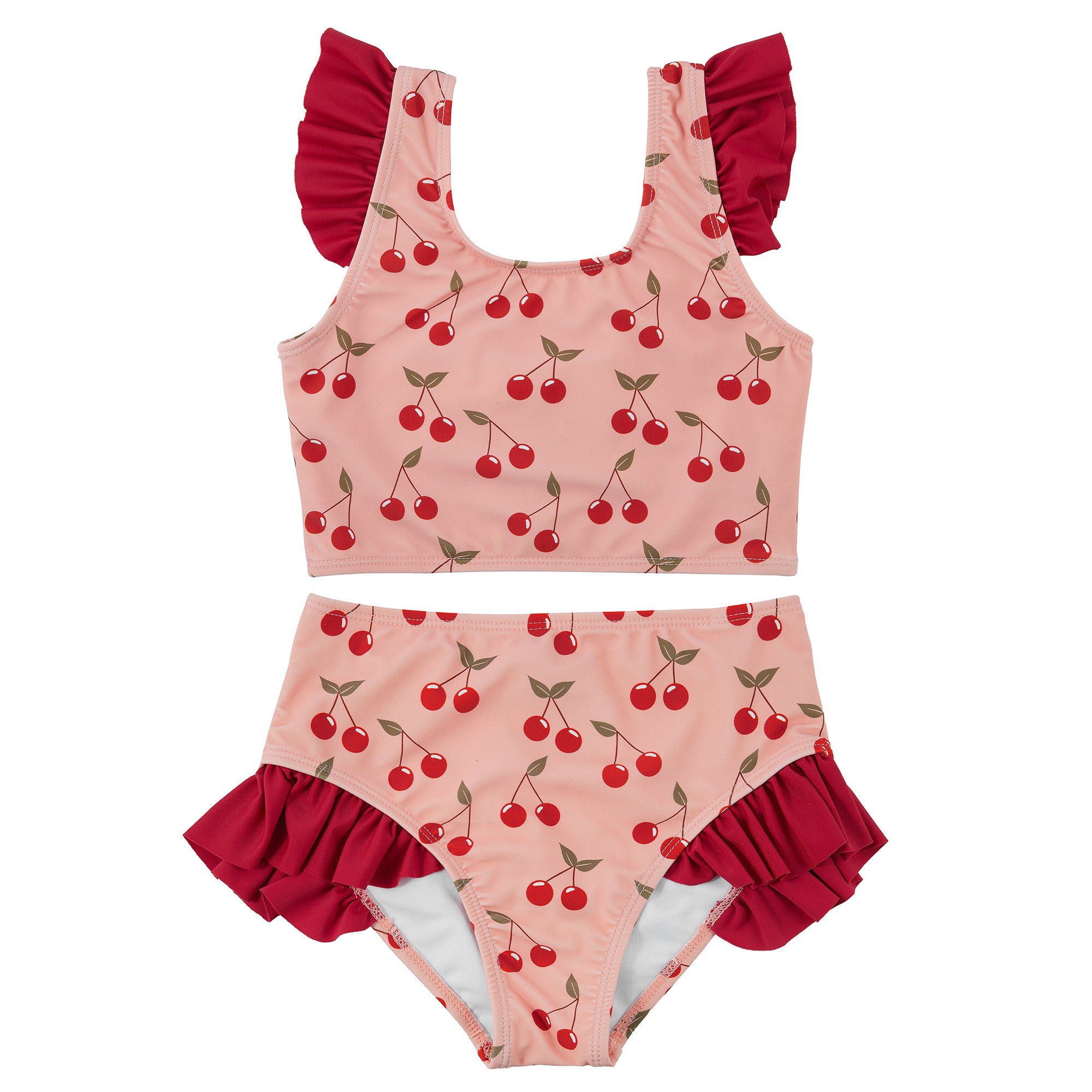 Very Cherry Flutter Bikini Girls Swimsuit – Emerson and Friends