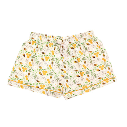 Happy Honey Bees Womens Bamboo Pajama Shorts