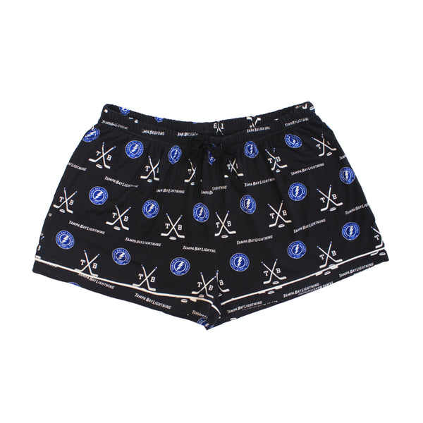 Lightning Black Women's Bamboo Pajama Shorts