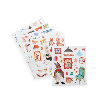 Speedy Monkey - Coloring books (20 pages) w/150 stickers - The Minouchkas (Pack of 6)