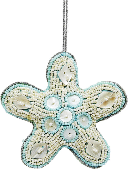 HS Seashells - Starfish Blue MOP & Beaded Ornament