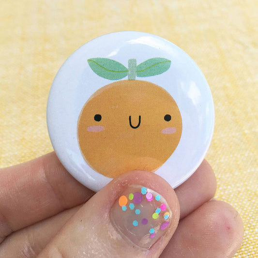 Orange Florida Pin Back Button