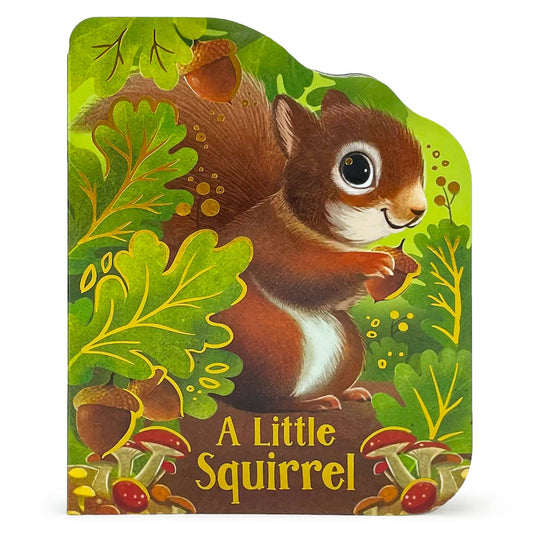a little squirrel shaped board book