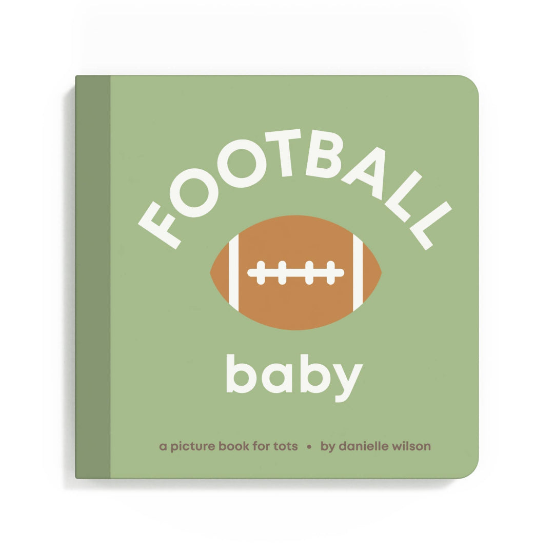 a baby board book about football