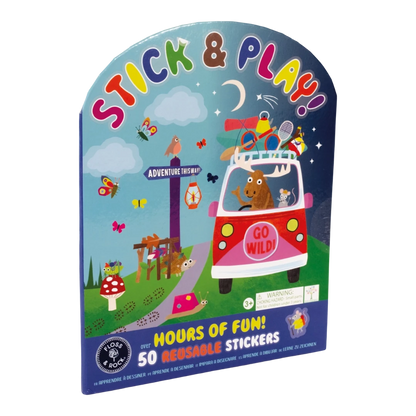On the road adventure board reusable sticker book