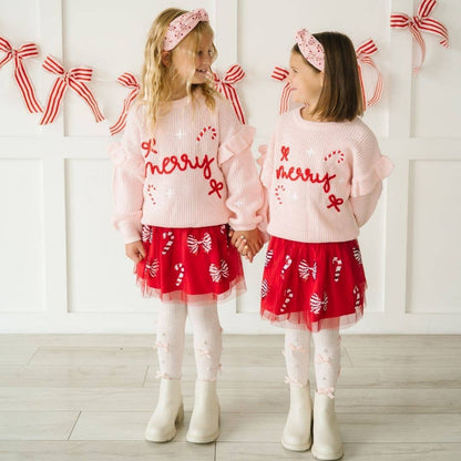 Sweet Wink - Candy Cane Christmas Gemstone Headband - Mommy and Me