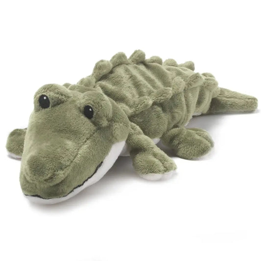Green and white alligator plush