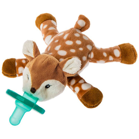 Brown baby fawn pacifier and plush