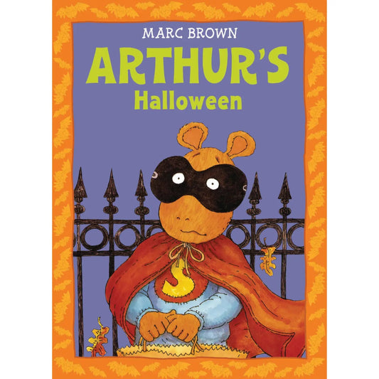 Arthur dressed up in a cape and mask for Halloween