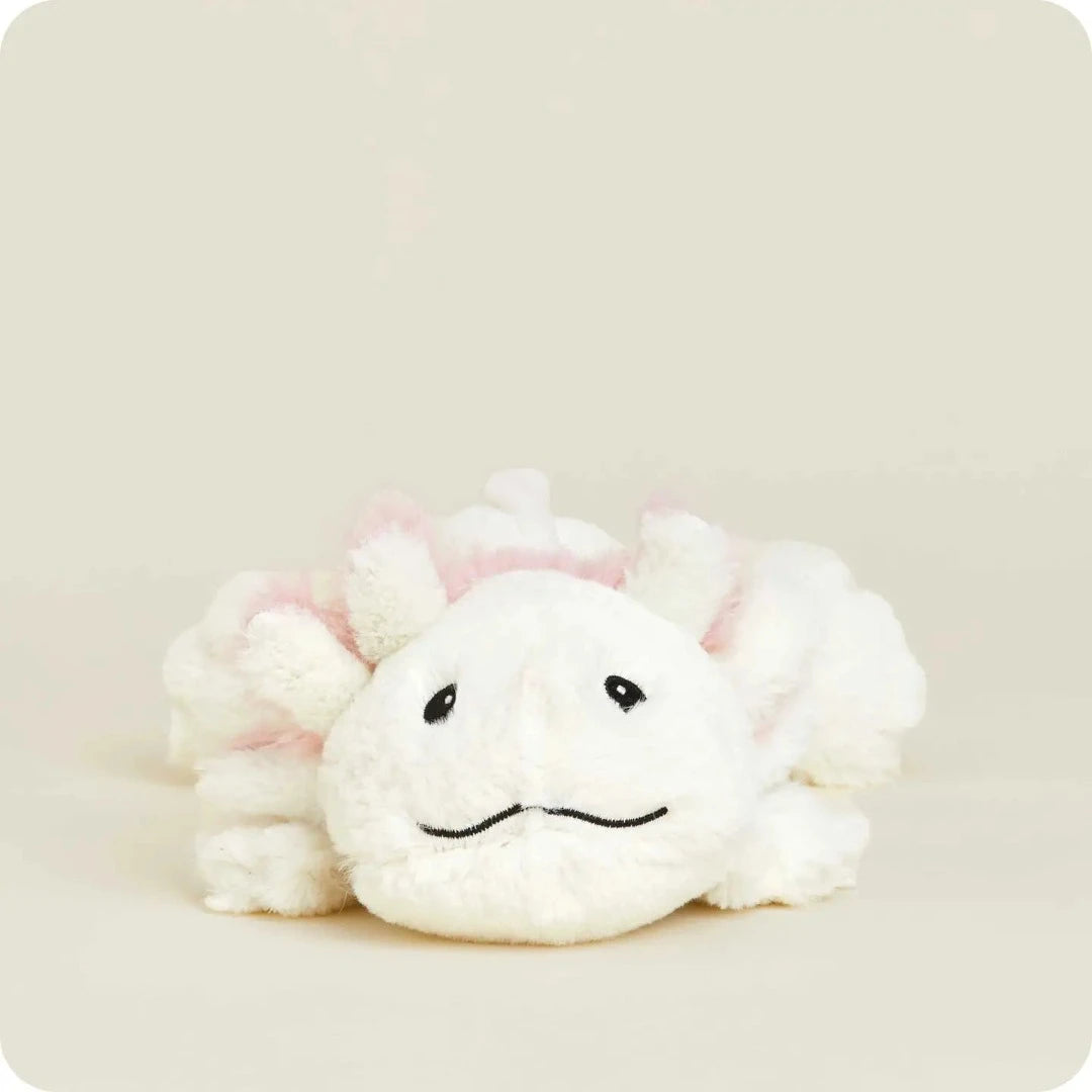 pink and white axolotl warmie