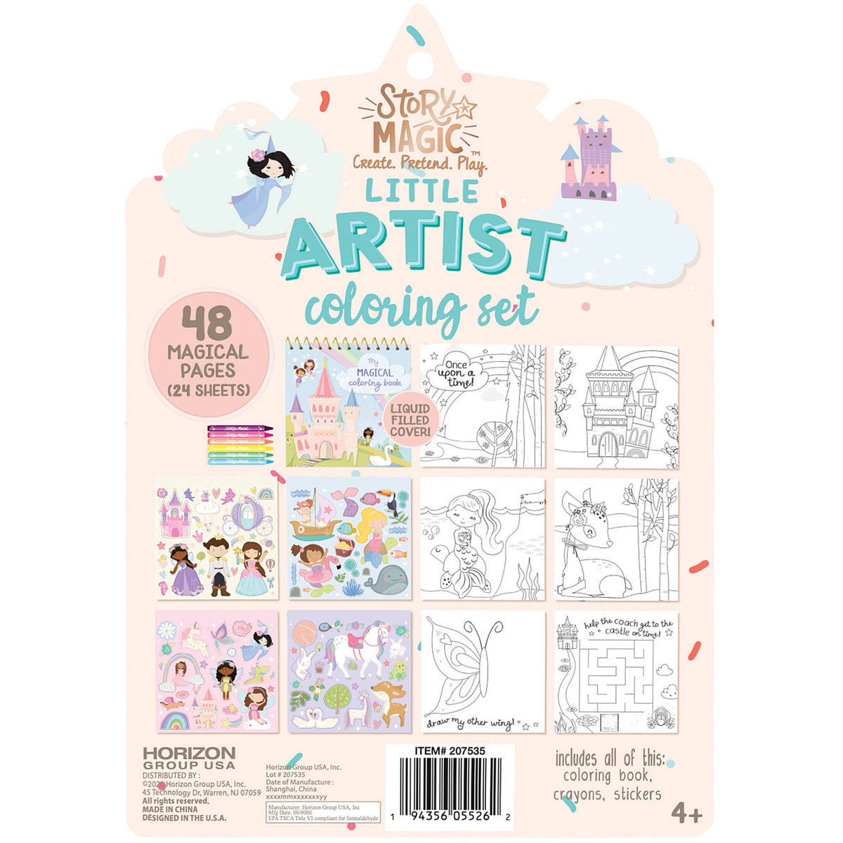 US Toy Company - Little Art Coloring Set 6-unit case pack
