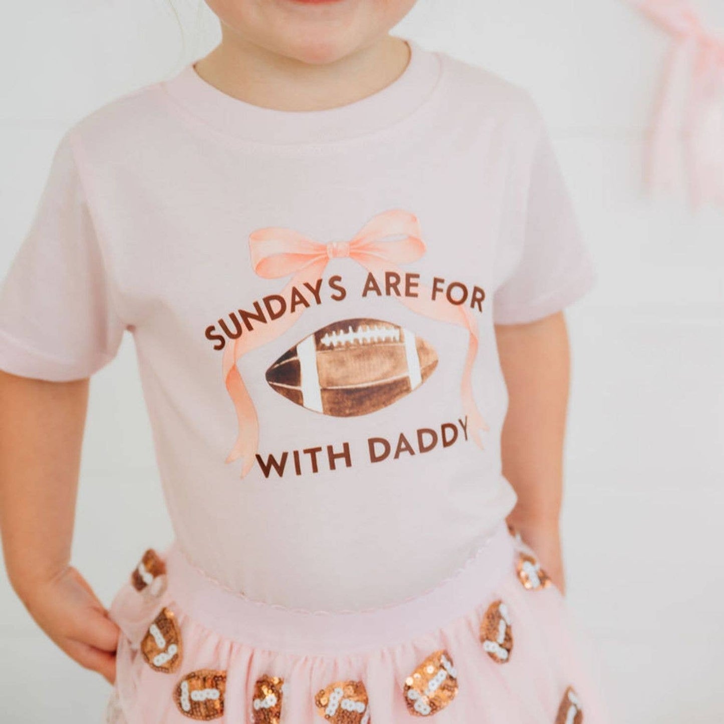 Sweet Wink - Sundays Are For Football With Daddy Short Sleeve T-Shirt -Kids Clothing