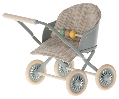 Maileg - Baby Mice Stroller Blue