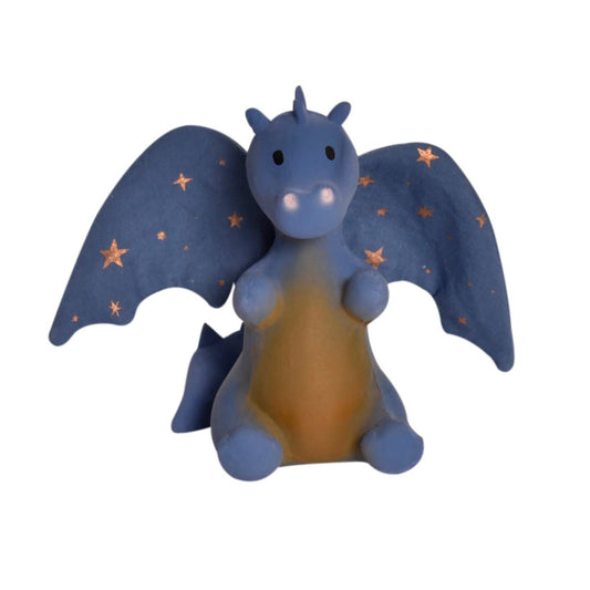 blue dragon with star wings and rubber body