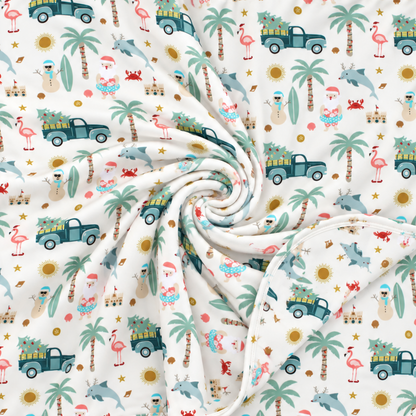 Bamboo Coastal Christmas blanket