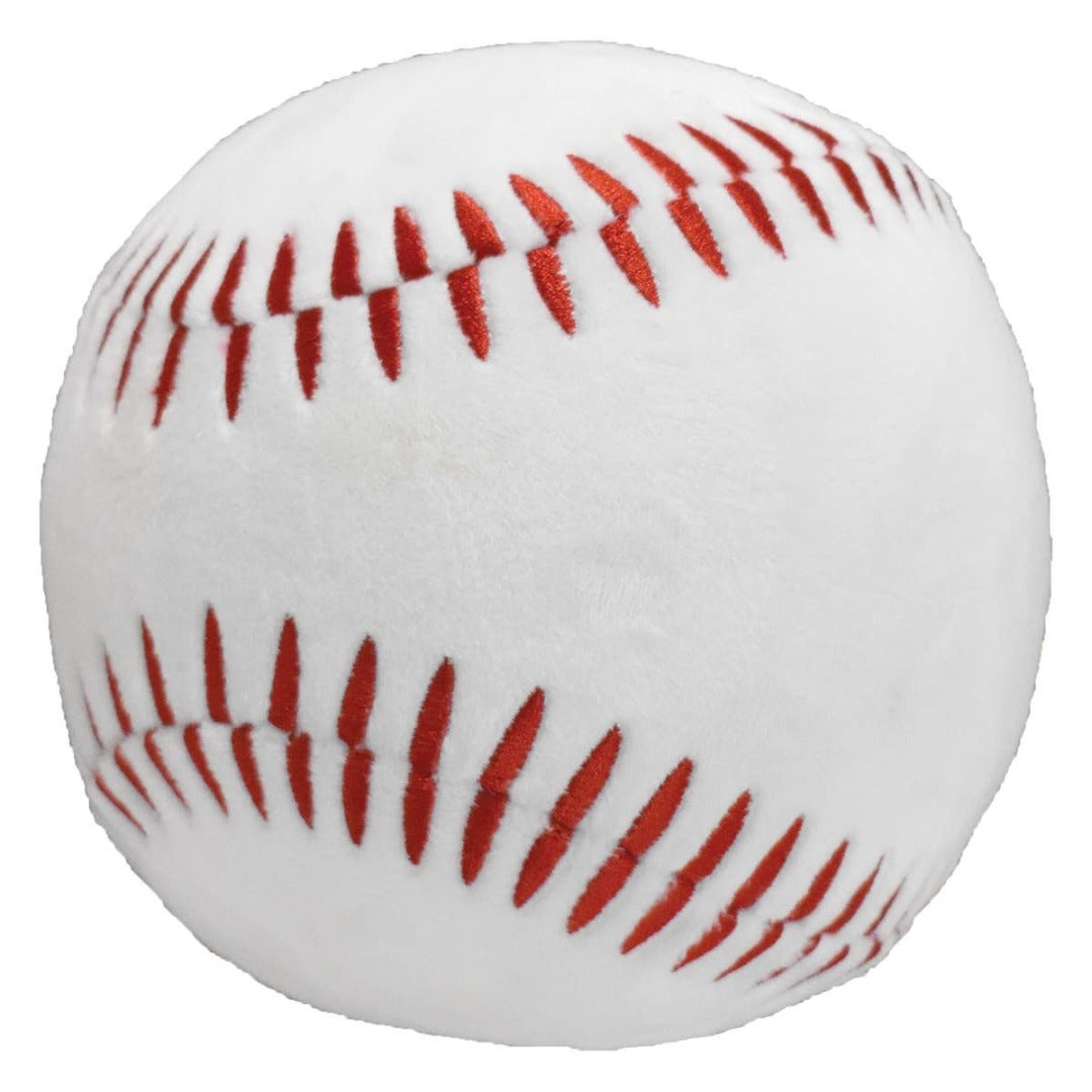 White and red baseball plush toy