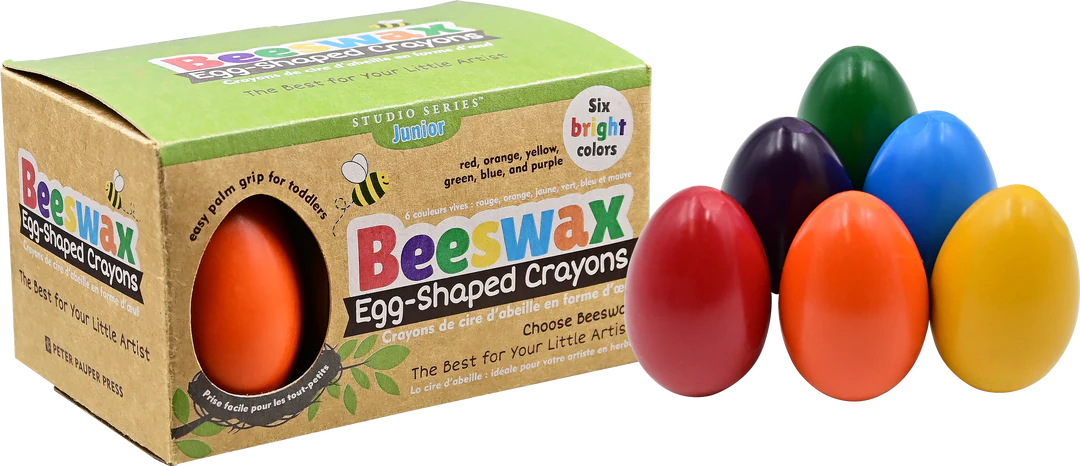 Beeswax Egg-Shaped Crayons (Set of 6)