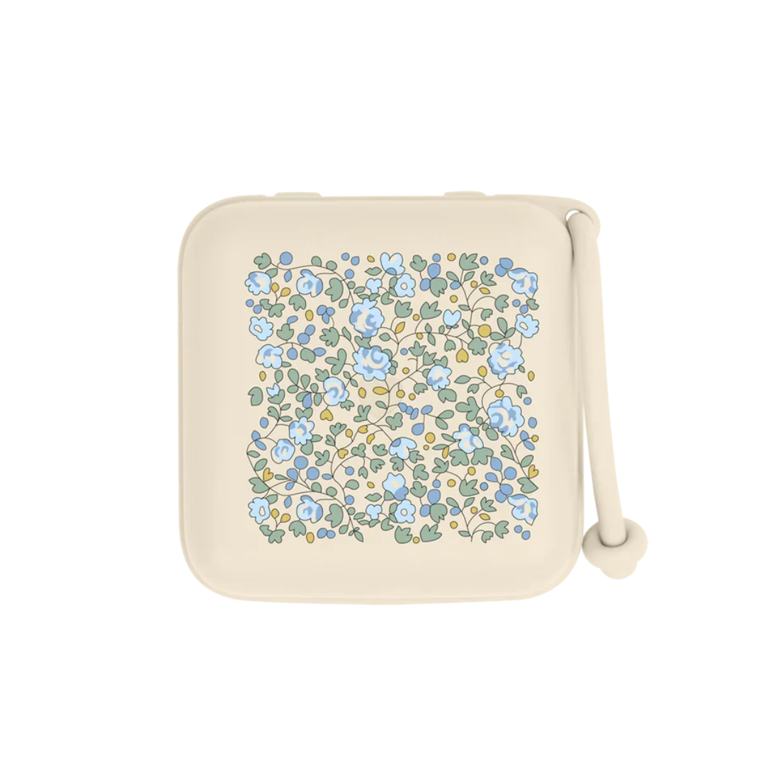 floral patterned pacifier case with attachable loop made by BIBS