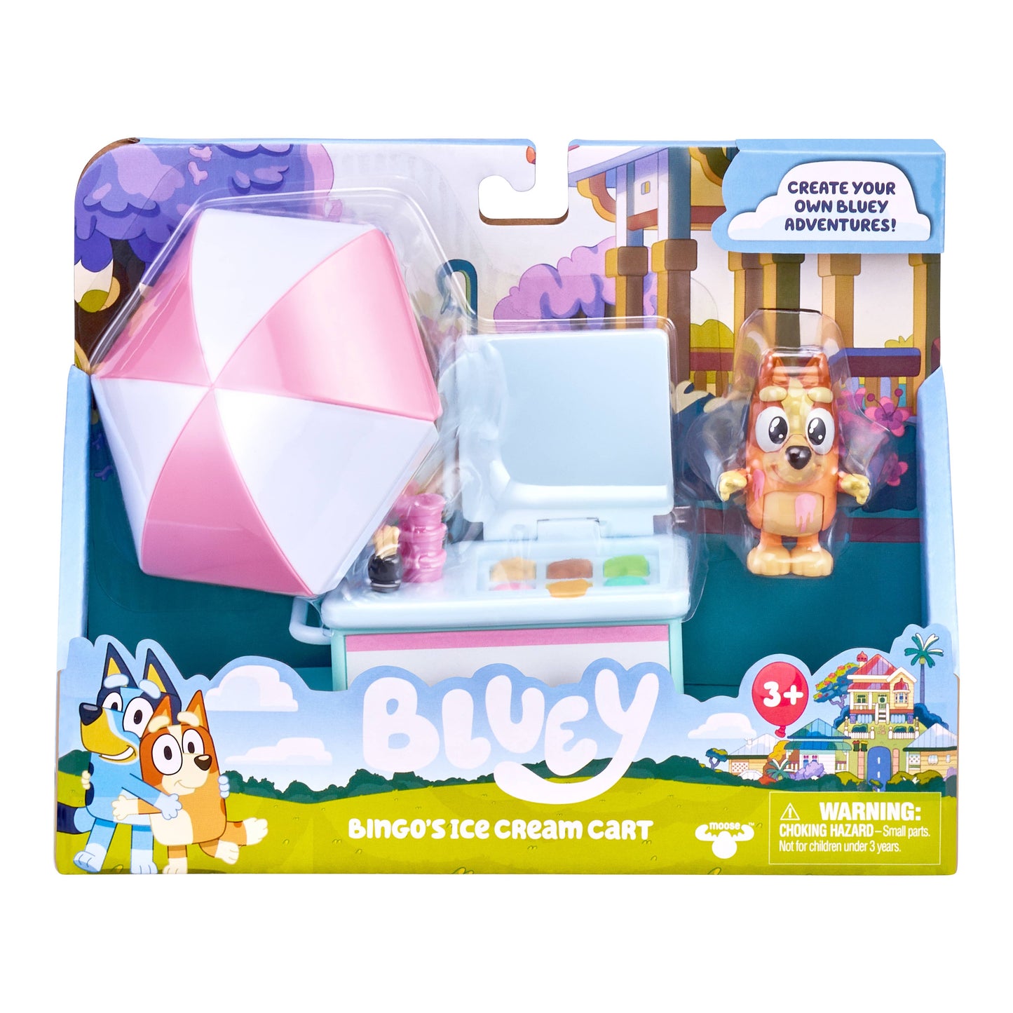 dog and ice cream cart playset