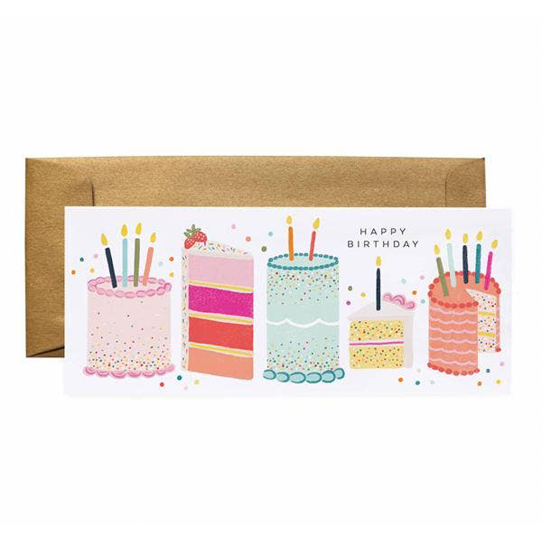 birthday card with birthday cakes and candles