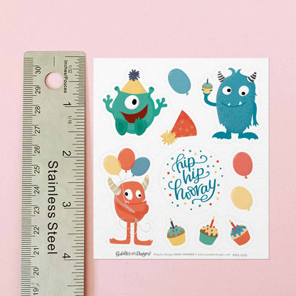 Birthday Monsters Sticker Sheet