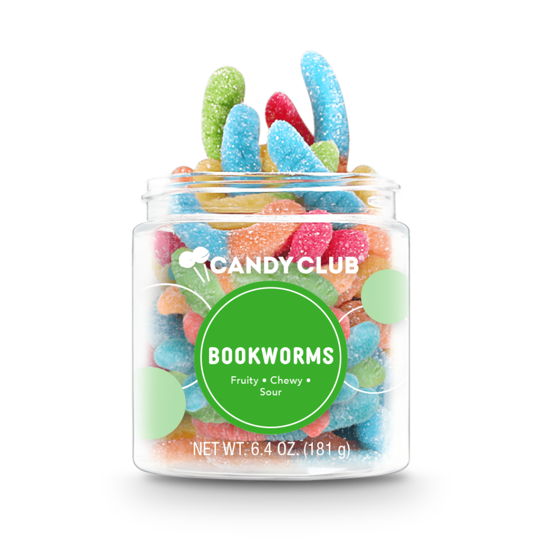 Bookworms Mini Sour Gummy Worms Candy