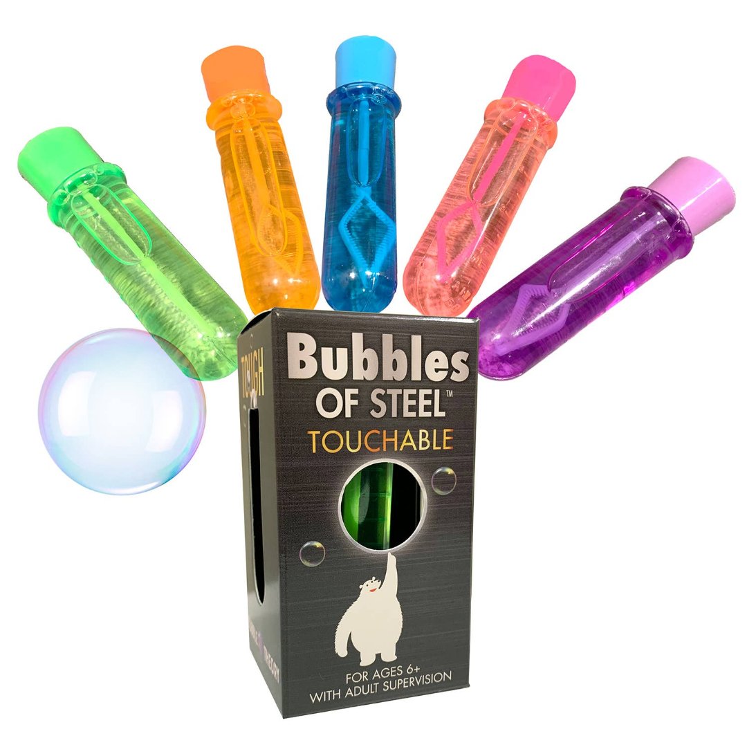 tube of bubbles that are touchable