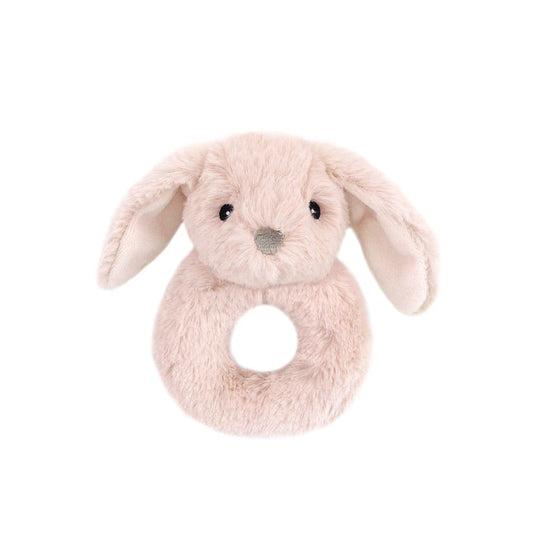 Mon Ami Bunny Fur Rattle - Pink