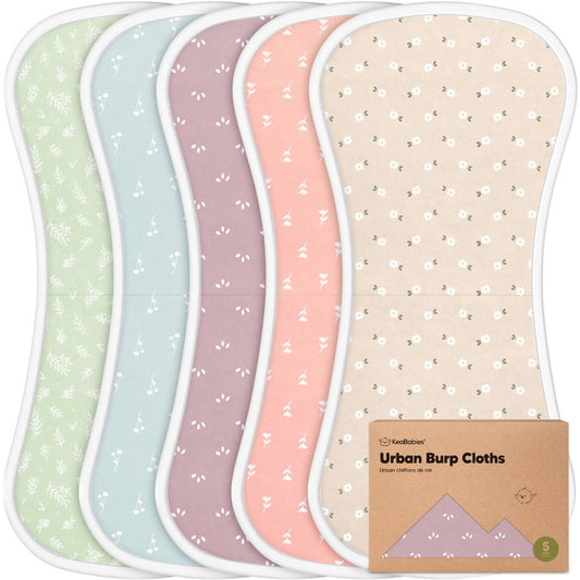 multiple colors of baby burp cloths