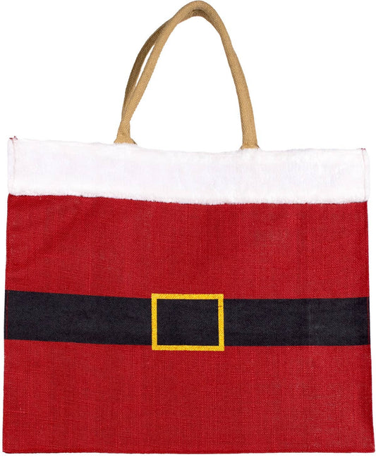 The Royal Standard - Santa Belt Carryall Tote   Red/White/Black   22x19x8