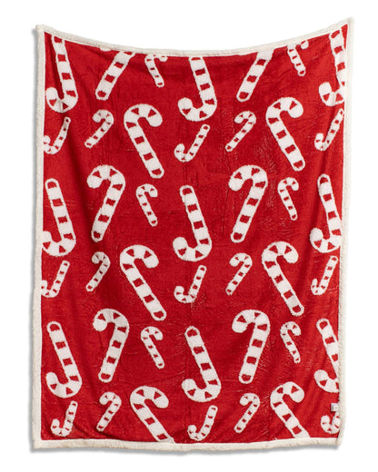 The Royal Standard - Candy Cane Throw   Red/White   50x60