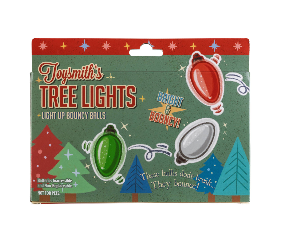 Toysmith - Holiday Light-Up Bouncy Ball, Assorted Colors, Christmas