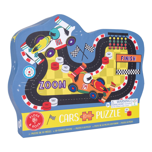 Race track race car puzzle with 80 pieces