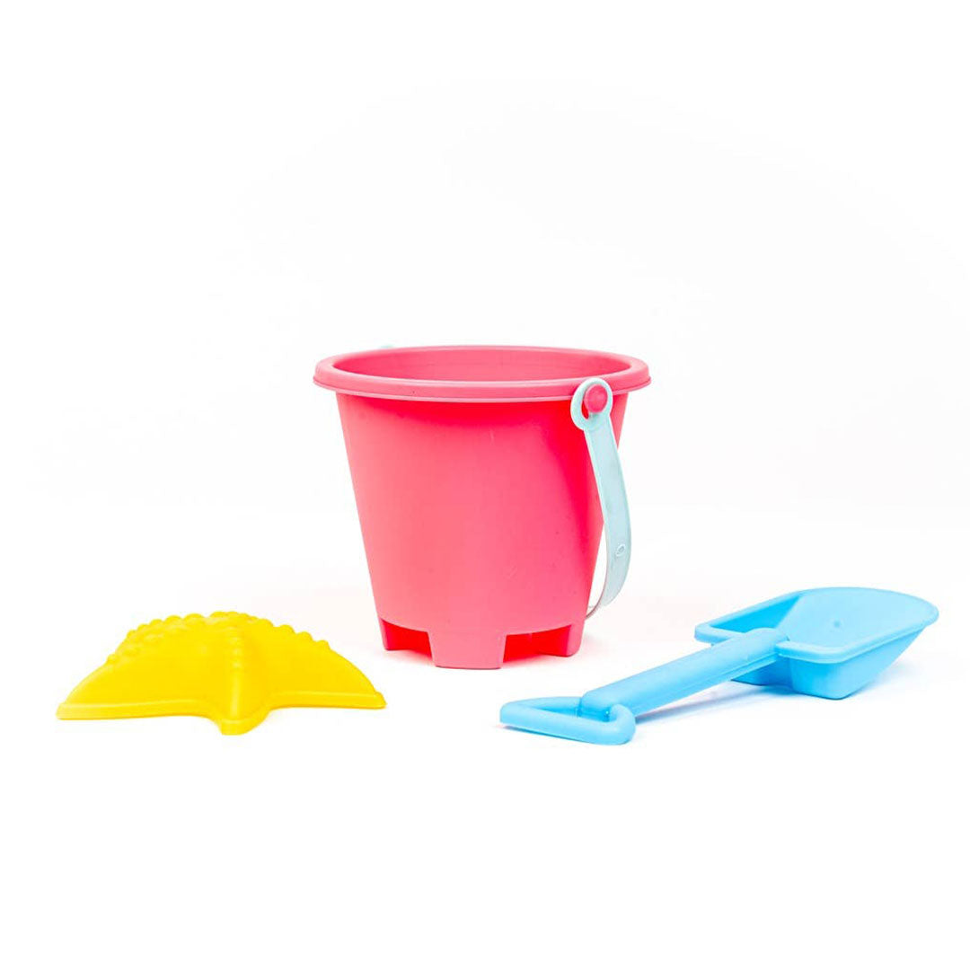 3PC Pink Sand Bucket Beach Toy Play Set